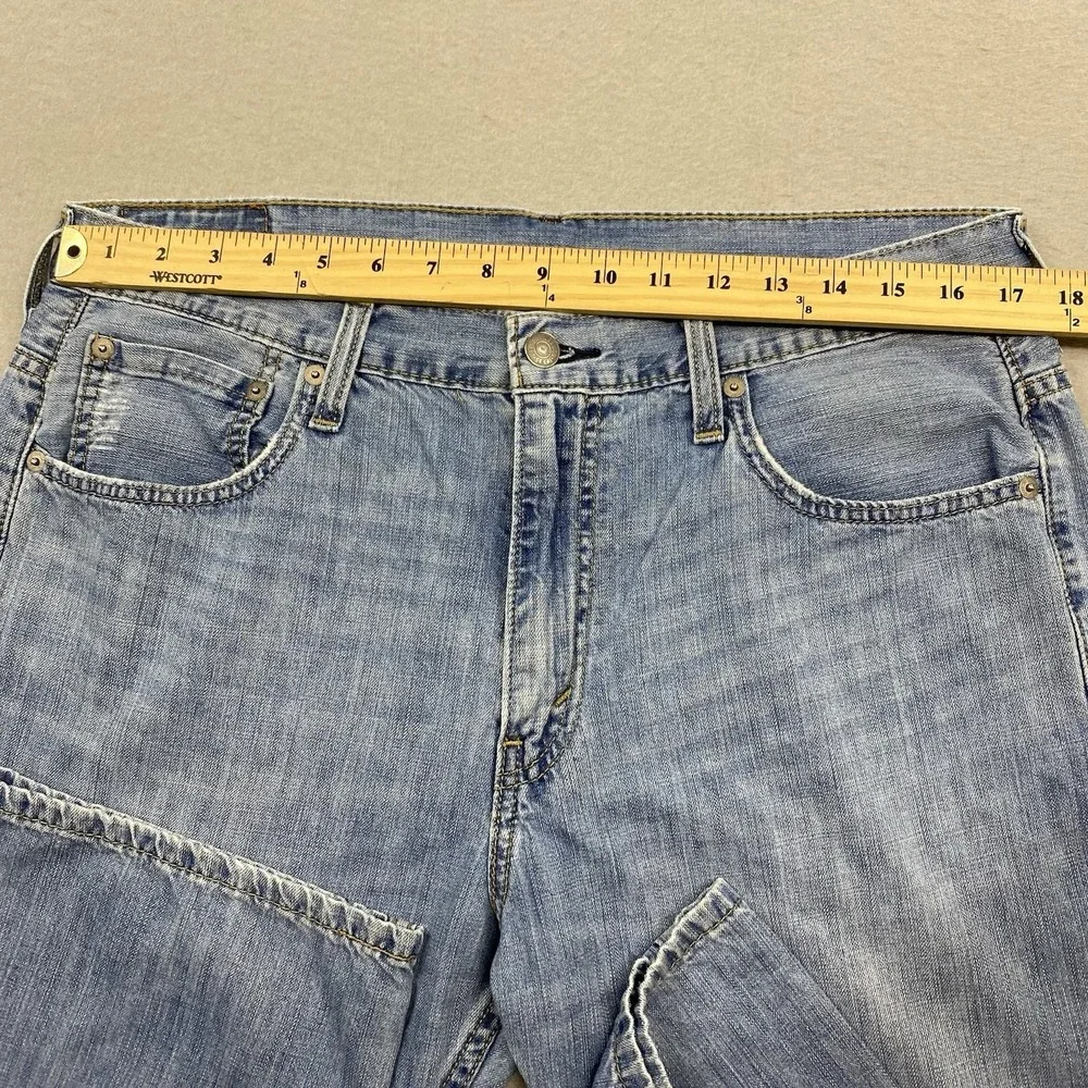 Levis Jeans Mens 34x34 Blue Denim Pants 569 Loose Straight Red Tab Cotton